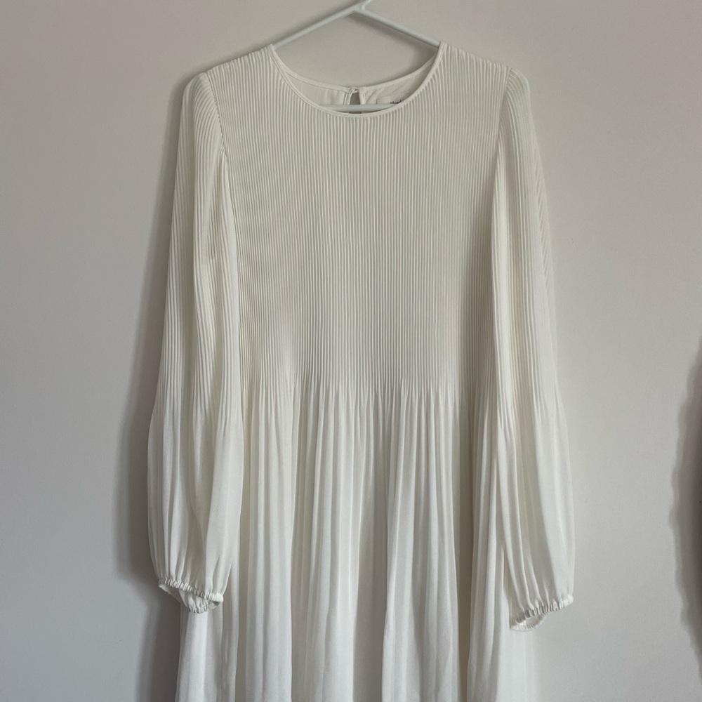 Wilfred White Pleated Dress